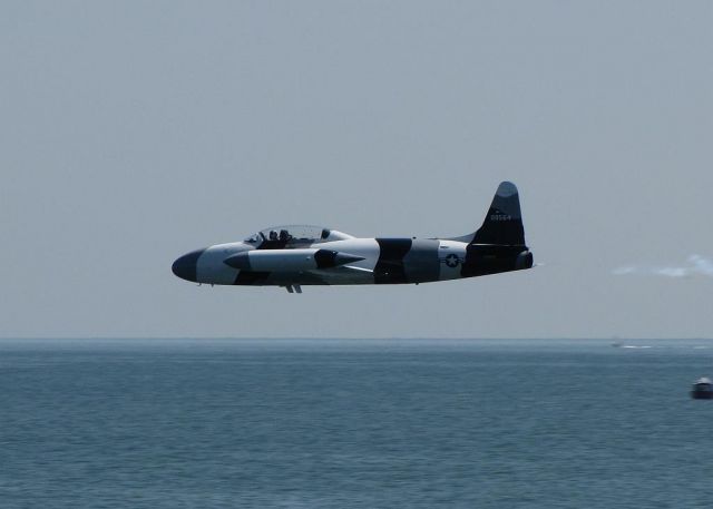 Lockheed T-33 Shooting Star — - Black Diamond Jet Team's Dale "Snort" Snodgrass in a T-33 at "Thunder over the Boardwalk" in Atlantic City,NJ.