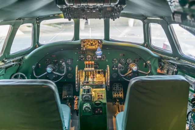 Beechcraft Bonanza (36) (N8083H) - Flight Deck of L-1649A Starliner parked at JFK's TWA Hotel.  The bar is in the back!