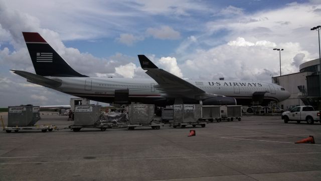 Airbus A330-200 (N287AY) - ON GATE D10 IN CLT FROM PARIS