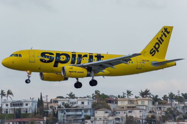 Airbus A319 (N527NK) - Spirit 1261 arriving from Las Vegas