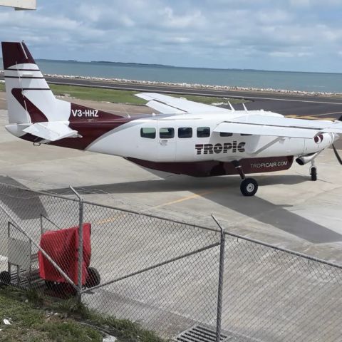 Cessna Caravan (V3-HHZ) - taken at a restaurant near the airport 