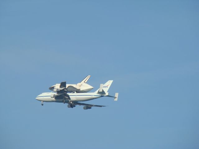 N911NA — - Fly by of Atlantis at Cape Canaveral