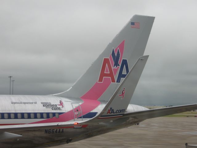 Boeing 757-200 (N664AA) - Inaugural flight of Susan G Komen Race for the Cure 757.  AA1085 KTUK-KDFW