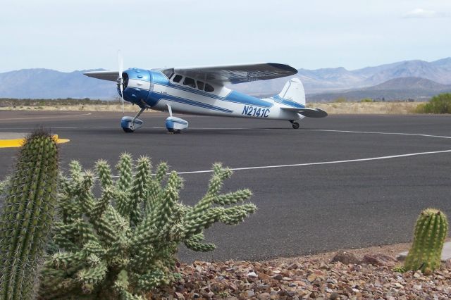 Cessna LC-126 (N2141C) - Absolutely one of the most perfect C-195s in the West.  Picture taken with a Kodak V550 digital camera.  Photo taken at Wickenburg, AZ.