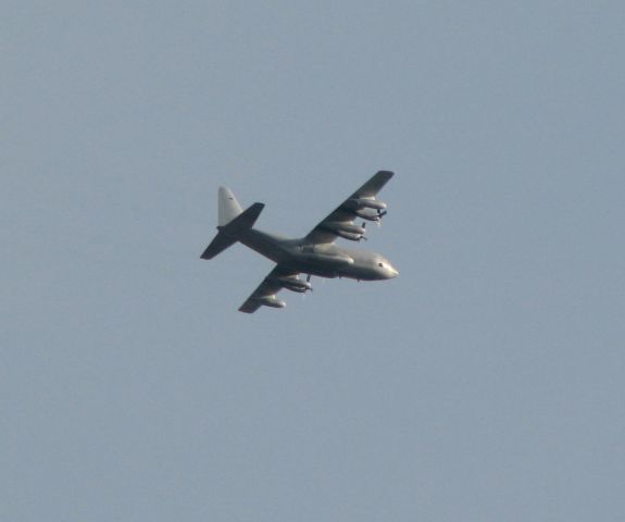 Lockheed C-130 Hercules — - A C130 flying over Queen City