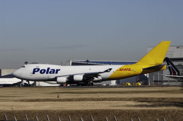 Boeing 747-400 (N451PA) - Departure at Narita Intl Airport Rwy34L on 2012/12/11 "DHL c/s"