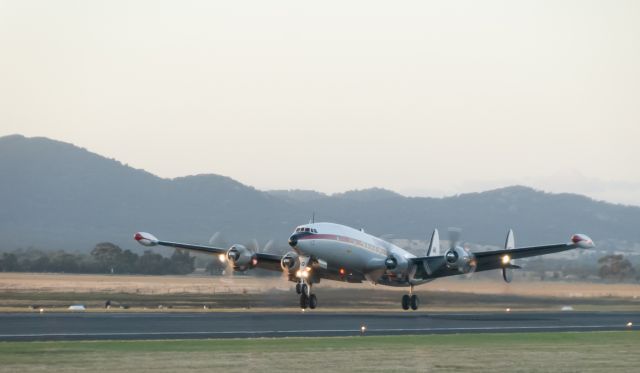 VH-EAG — - HARS Connie taking off at Australian International Airshow 2013