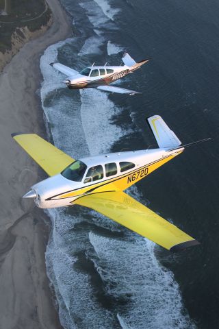 Beechcraft 35 Bonanza (N672D) - Evening photoshoot along the California Coastline south of Half Moon Bay, CA