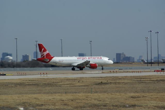 Airbus A320 — - Virgin America A320 ready to take off at KDFW.