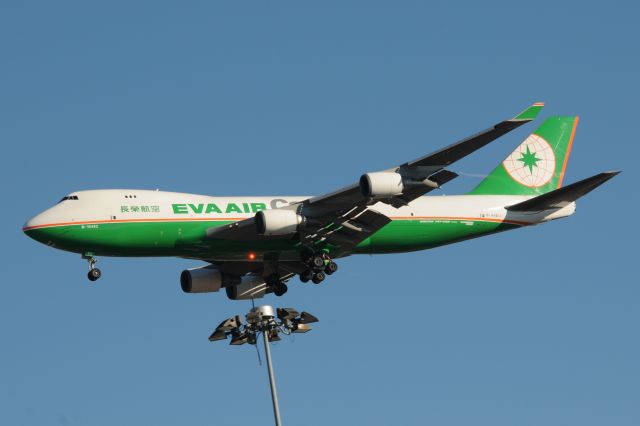 Boeing 747-400 (B-16482) - Catching the morning light, and the beacon!