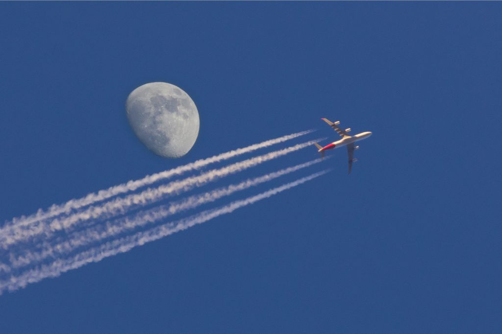 Airbus A340-300 — - Over Rouen in France, on february
