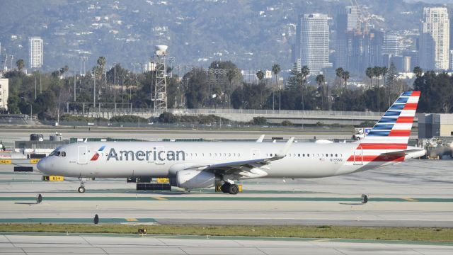 Airbus A321 (N135NN) - Taxiing for departure at LAX