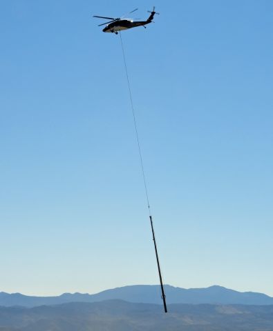 Sikorsky S-70 (N810PJ) - Carrying new power pole for NV Energy