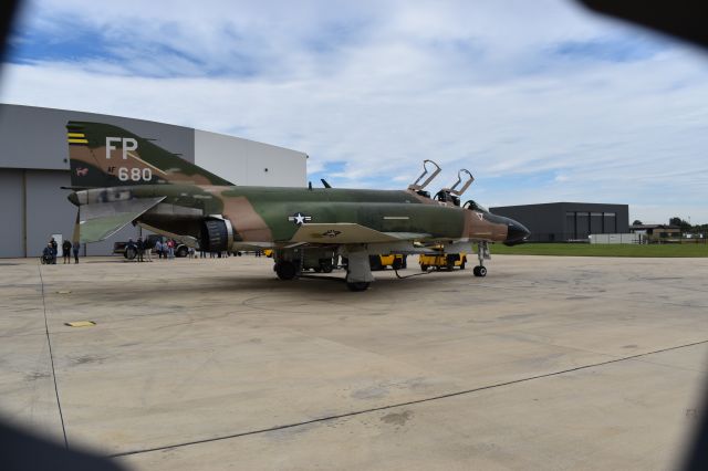 McDonnell Douglas F-4 Phantom 2 (PE680) - The only privately owned F-4 Phantom II in the USA, still flying.  One day fly-in to Lone Star Flight Museum at EFD 2 days before the 2019 WOH airshow.  They let us get up close and personal during engine start and taxi. They had to tell some people not to stand behind the engines during start-up!