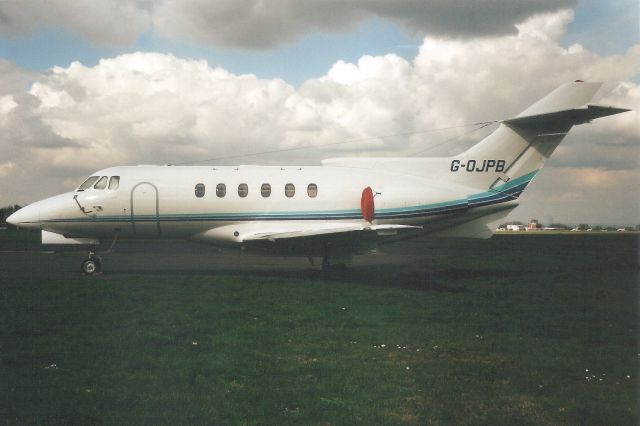 Hawker 800 (G-OJPB) - Seen here in Apr-00.br /br /Transferred to Central African Republic 23-Feb-04 as TL-ADK,br /then reregistered 9Q-CBC.