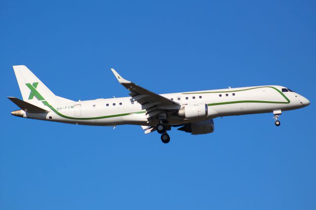 Embraer ERJ-190 (9H-FCM) - An Air X Charter Embraer Lineage 1000 landing at Frankfurt Airport.br /br /Location: Viewpoint "West Runway"/Aussichtspunkt "Startbahn West".br /Date: 13.02.23 (dd/mm/yy