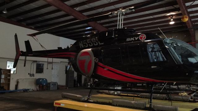 — — - 7 News Boston - Sky 7 Chopper in hanger at KBVY