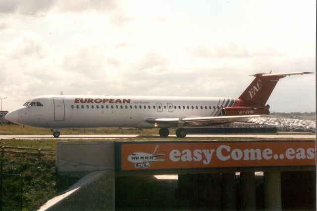 British Aerospace BAC-111 One-Eleven (G-AVMP) - Seen here in May-97.  Delivered new to British European Airways on 11-Dec-68. Registration cancelled 12-Nov-02. Broken up at EGHH.