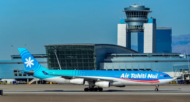 Airbus A340-300 (F-OSUN) - F-OSUN Air Tahiti Nui Airbus A340-313 s/n 446 - Las Vegas - McCarran International (LAS / KLAS)br /USA - Nevada,  January 11, 2019br /Photo: TDelCoro