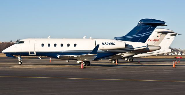 Bombardier Challenger 300 (N794RC) - A tale of tails @ KBOS Logan Airport !