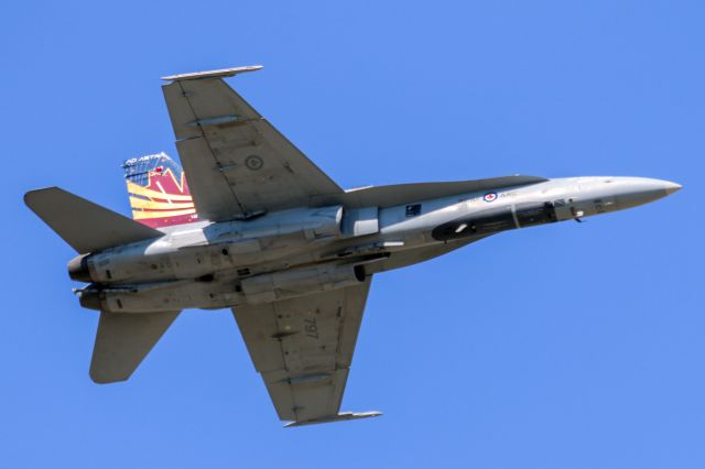 McDonnell Douglas FA-18 Hornet (18-8797) - The 2019 CF-18 demo hornet during her display at Airshow Atlantic 2019