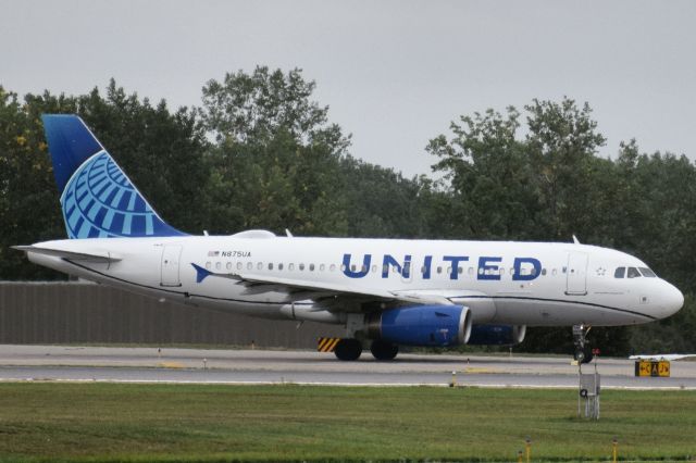 Airbus A319 (N875UA) - UAL1747 arriving into Buffalo NY (BUF) from Chicago IL (ORD)br /Entered Service w/ United Airlines in March 2020br /Configured 12 First Class / 114 Economy
