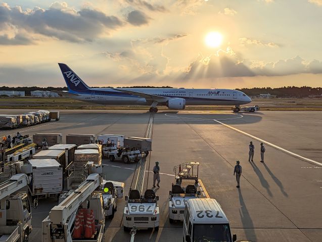 BOEING 787-10 Dreamliner (JA902A) - Being towed to the gate for a flight to Bangkok