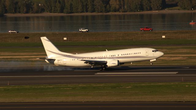 N802TJ — - Arriving at PDX with the Denver Nuggets. This bird served as John McCains transport during the 2008 campaign.