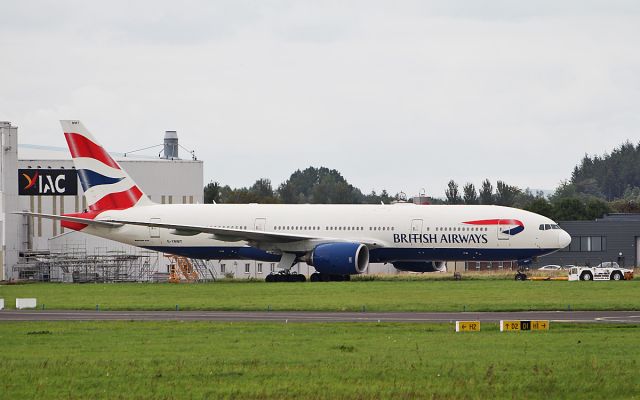 Boeing 777-200 (G-YMMT) - british airways b777-236er g-ymmt after wifi fitting at shannon 4/9/18.