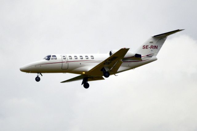 Cessna Citation CJ2+ (SE-RIN) - Waltair Europe AB - Cessna 525A CitationJet CJ2 (SE-RIN) arriving at NCL. (Photo Jul 2016)