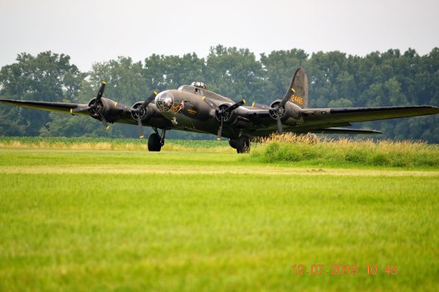 Boeing B-17 Flying Fortress (N37036) - AT the Geneseo Airshow on arrivals day, July 12.