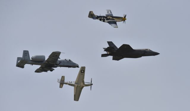 Lockheed F-35C (11-5037) - Leading the Heritage Flight at Airventure 2017