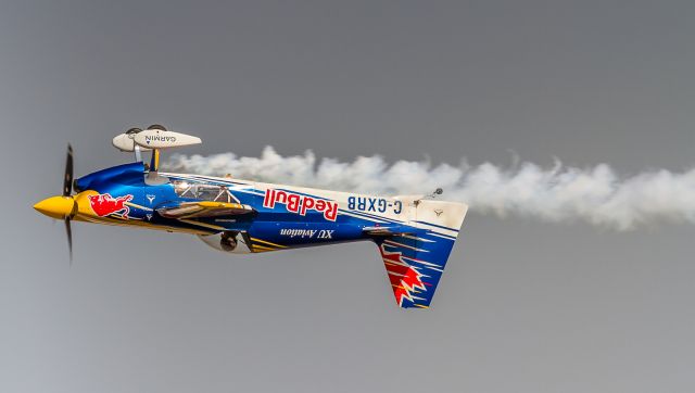 Experimental 100kts (C-GXRB) - The ZIVKO Edge 540 of Londons own Pete McLeod of Red Bull Air Race fame, puts on a spectacular show at Airshow London 2017