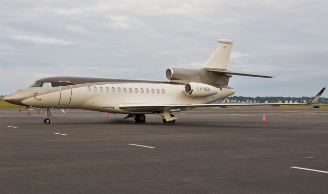 Dassault Falcon 7X (LX-MES) - The Baby or MINI  Bandit - Russian billionaire Roman Abromovich also has a matching B767-300ER as P4-MES