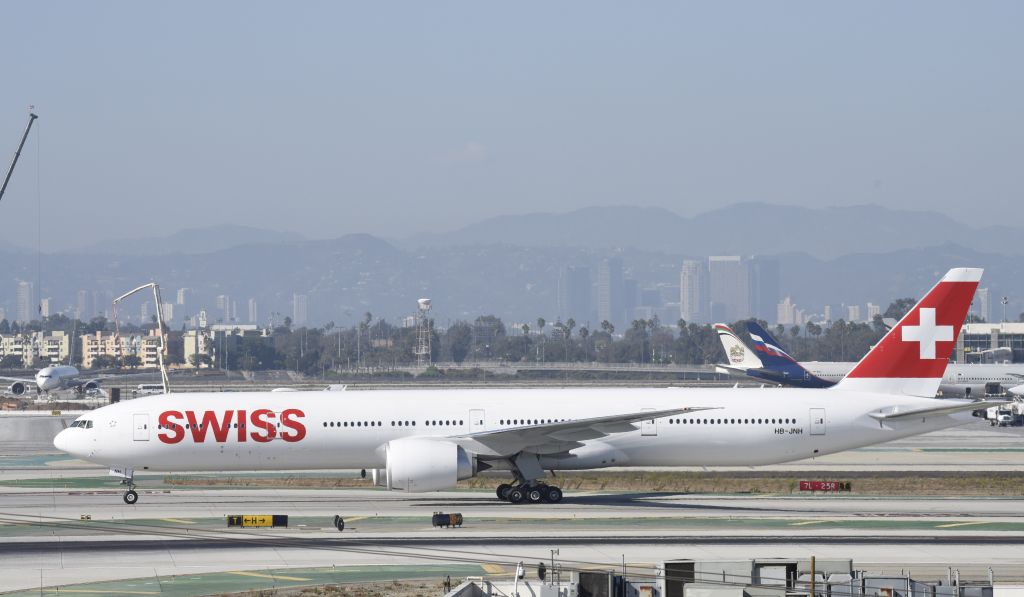 BOEING 777-300ER (HB-JNH) - Arrived at LAX on 25L