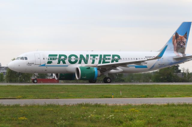 Airbus A320neo (N330FR) - Departure roll RWY 29