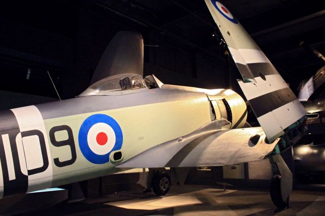 North American Fury (TAO232) - At the Australian War Memorial, Canberra displayed on carrier deck diorama as RAN VX730/109K. 