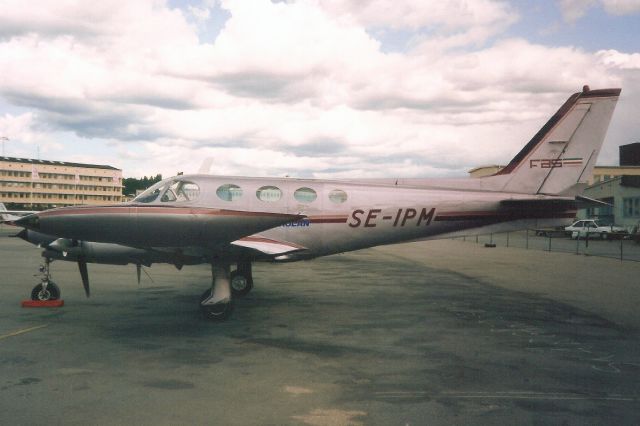 Cessna 340 (SE-IPM) - Seen here in Jun-92.br /br /Exported to USA 13-Jul-95 as N5340F.br /Written off 1-Aug-98 at KCGX.