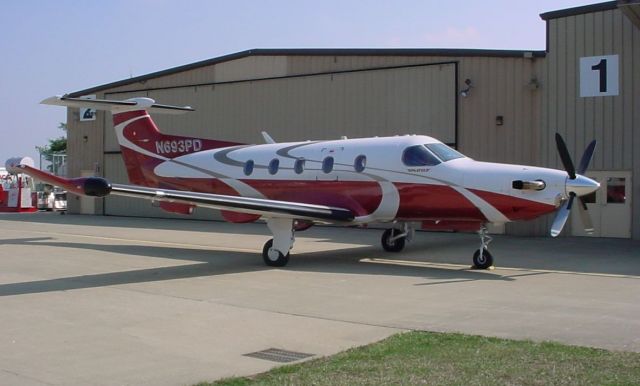 Pilatus PC-12 (N693PD) - Parked on ramp 3/16/09