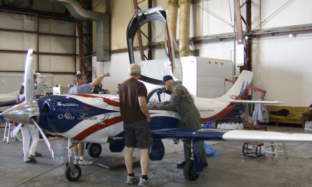 Lancair Legacy 2000 (N23LF) - Miss Karen II, N23LF, is a Lancair Legacy (LEG2) with modified TSIO-550 engine and twin turbochargers.  Sometimes called Race #44 or Super-Legacy, plane was built with Andy Chiavetta.  The first Miss Karen flown by Lynn, was a F-100 Misty FAC at Phan Rang AB, RVN.