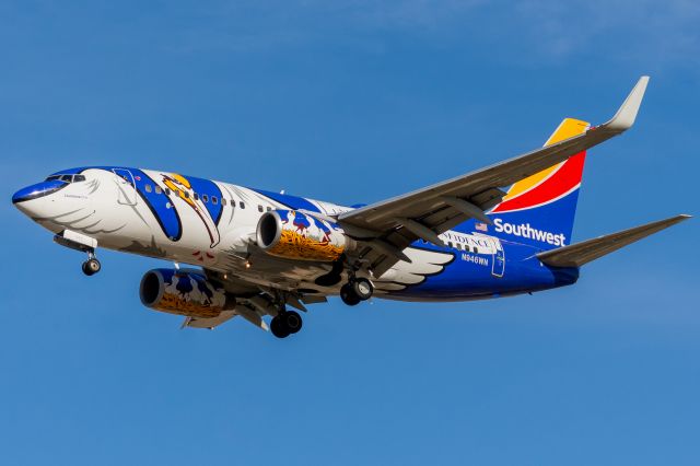 Boeing 737-700 (N946WN) - Southwest's "Louisiana One" on final from Long Beach (11 June, 2021)