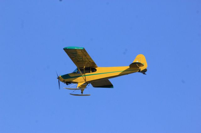 C-GCUW — - C-GCUW Wag-Aero sport trainer en vol au dessus du fleuve St-Laurent en face de Lavaltrie QC. le 20-03 2021 à 16:53