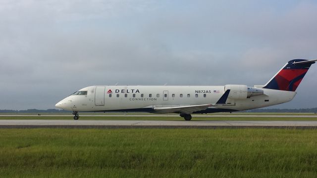 Canadair Regional Jet CRJ-700 (N872AS) - TAKEN FROM THE SOUTH TERMINAL CELL PHONE WAITING LOT