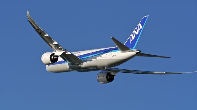 Boeing 787-8 (JA831A) - ANA9397 climbs from Rwy 34L for its delivery flight to RJTT/HND on 8/4/14. (LN:199 / cn 34496).