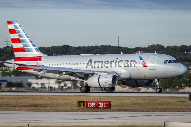 Airbus A319 (N801AW) - Slowing down on 13R