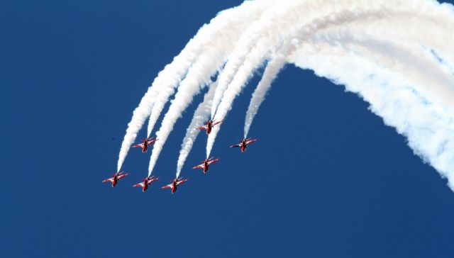 — — - Red Arrows RAF Fairford 2015 England.
