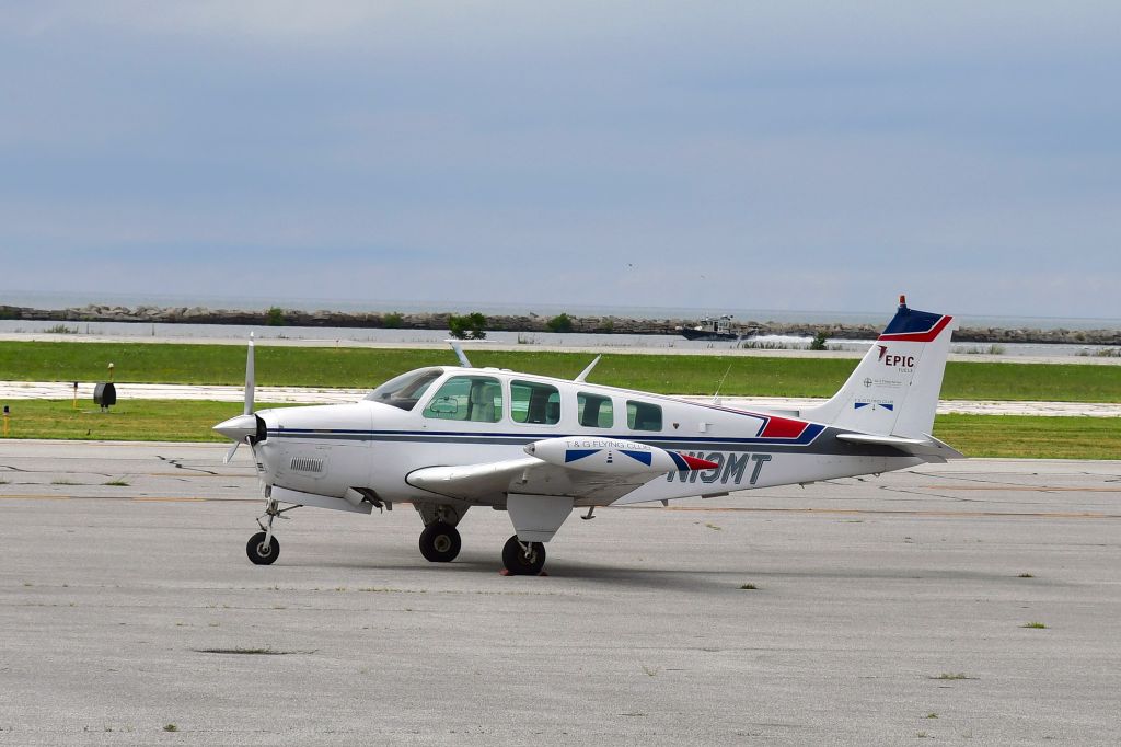 Beechcraft Bonanza (36) (N19MT) - Beechcraft Bonanza A36 N19MT in Cleveland - Burke Lakefront 