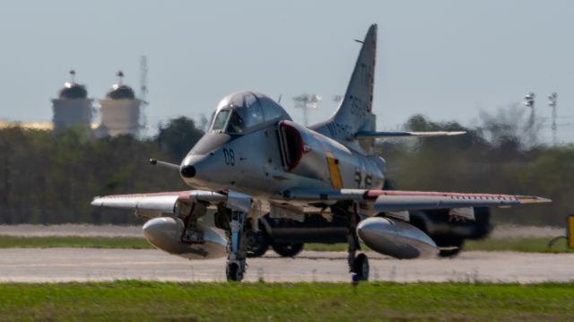 N524CF — - A privately owned TA-4F of the Collings Foundation begins its taxi back after an engine run at EFD on 3/18/2021