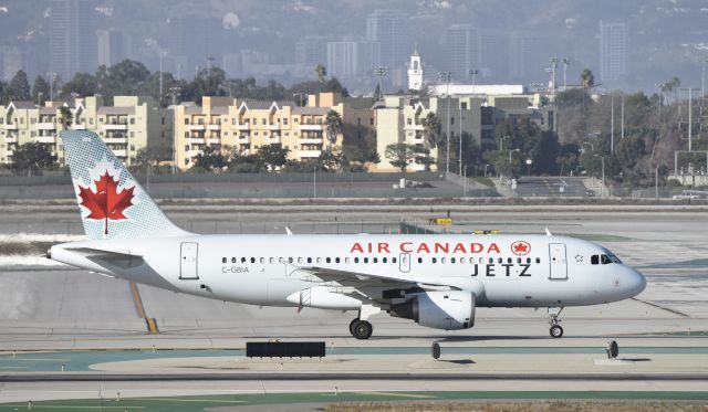 Airbus A319 (C-GBIA) - Taxiing to gate at LAX