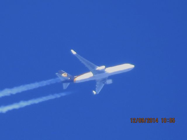 BOEING 767-300 (N353UP) - UPS flight 2921 from SAN to SDF over Southeastern Kansas at 35,000 feet.